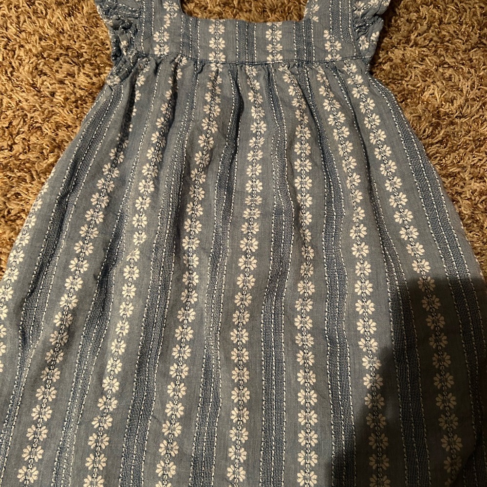 Blue and White Striped Dress